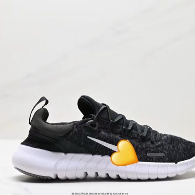 Mens Walking | Hester Hawkins Free Run 5.0 Mens Black/Dark Smoke Grey/White